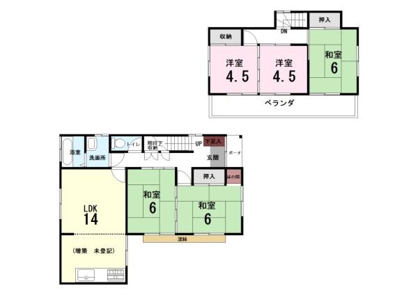 伊奈小室　中古戸建　敷地43坪×全室南向き