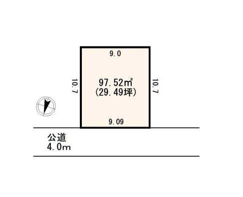 上尾上　整形地×建築条件なし売地