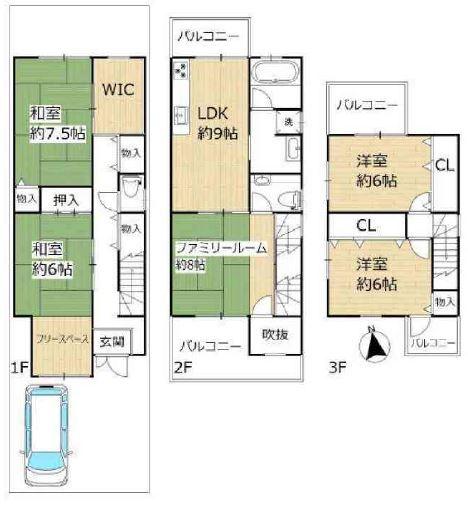 西ノ京西中合町　中古戸建
