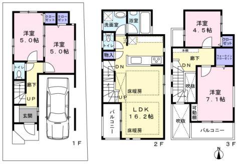 壬生下溝町　築後未入居戸建