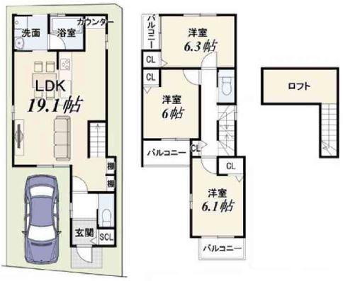 壬生辻町　新築戸建　1号地