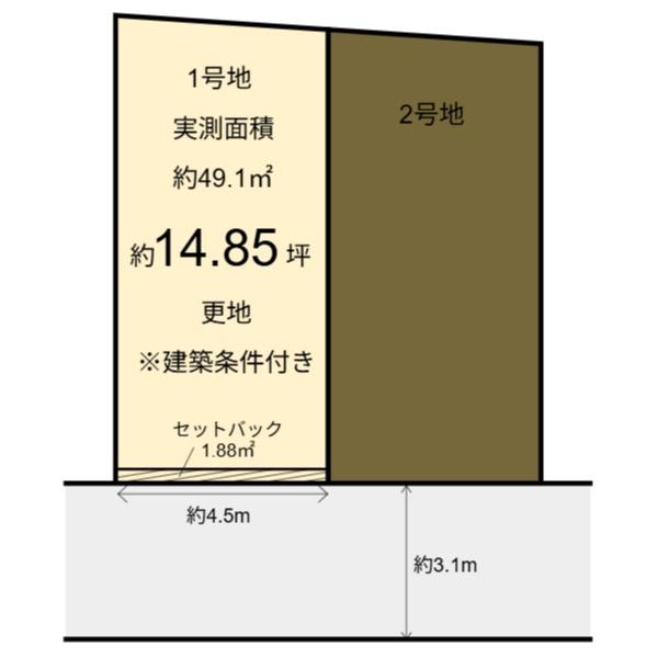中京区壬生森町①号地 建築条件付き売土地