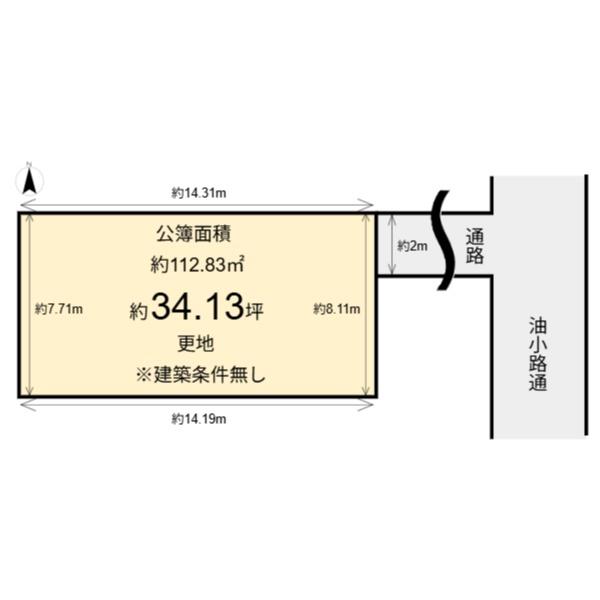 下京区金仏町 建築条件無し売土地