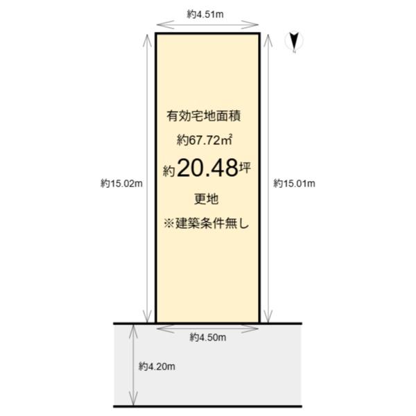 下京区中堂寺北町 建築条件無し売土地