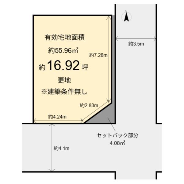 西新屋敷太夫町 建築条件無し売土地