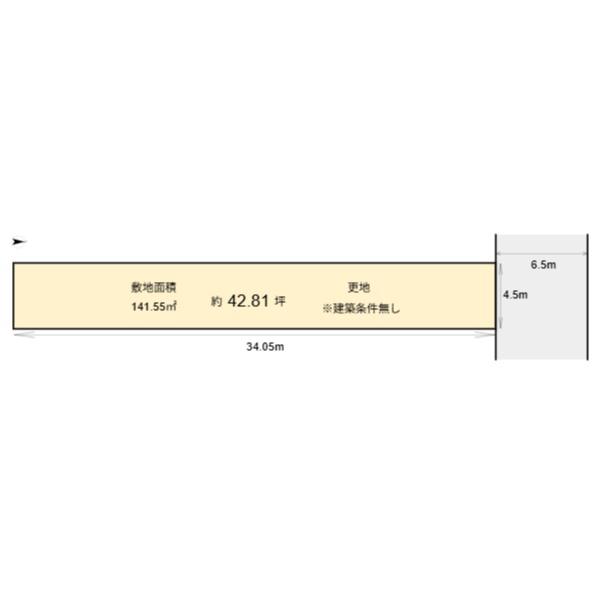 上京区五辻町　建築条件無し売土地