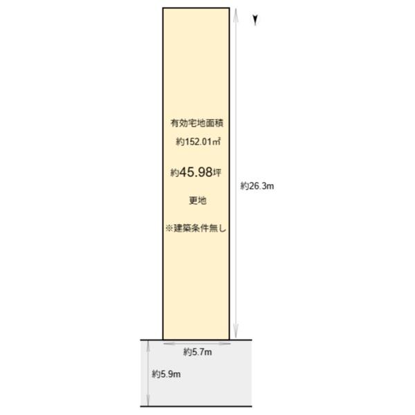 上京区千本西入五番町　建築条件無し売土地
