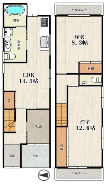 中京区西ノ京東中合町 中古戸建て