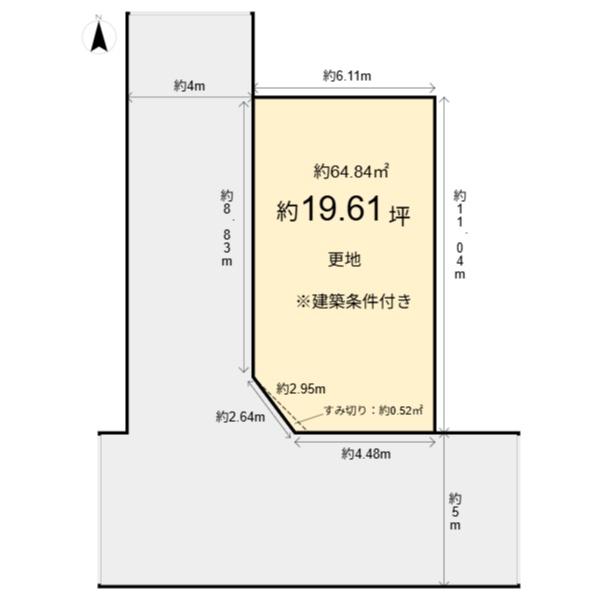 京都市右京区嵯峨苅分町の土地