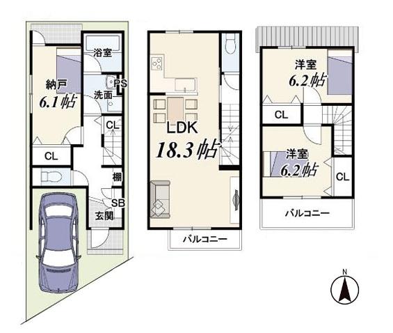 下京区梅小路高畑町　新築一戸建て