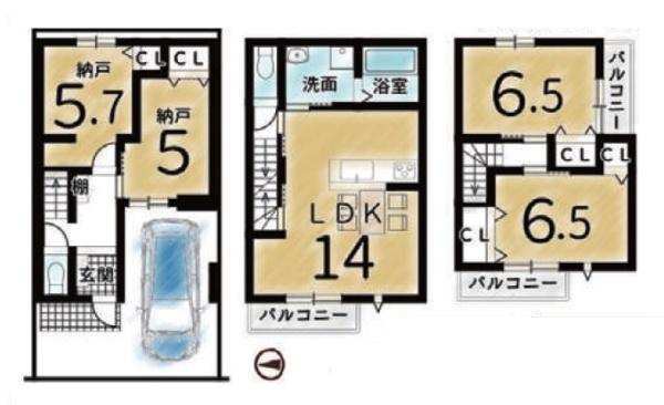 上京区鳳瑞町　建築条件付き売土地　Bプラン