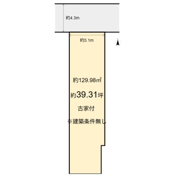 上京区中宮町 建築条件無し売土地