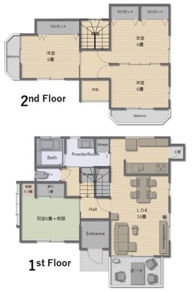 築24年・程度良好4ＬＤＫテラスのある中古戸建