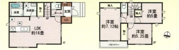 早良区賀茂1丁目A号棟(間取り)