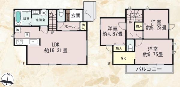 早良区原8丁目D号棟(間取り)