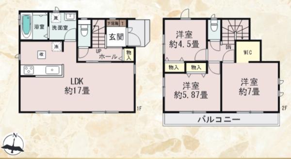 早良区原8丁目C号棟(間取り)