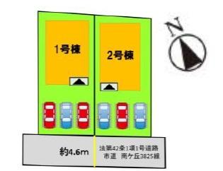 大野城市南ヶ丘3丁目3期1号棟(区画図)