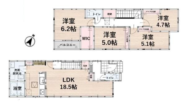 南区弥永2丁目2期2号棟(間取り)