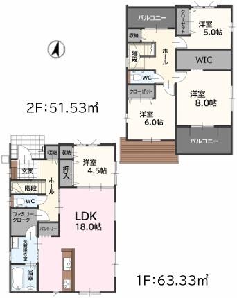 糟屋郡粕屋町戸原東1丁目1期　2号棟