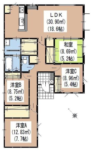 朝倉郡筑前町朝日4期　2号棟
