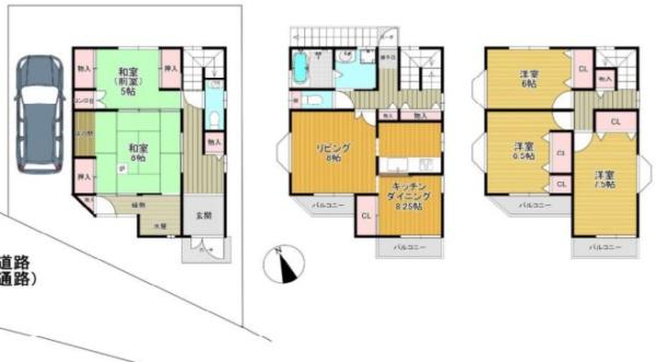 西宮市能登町の中古一戸建