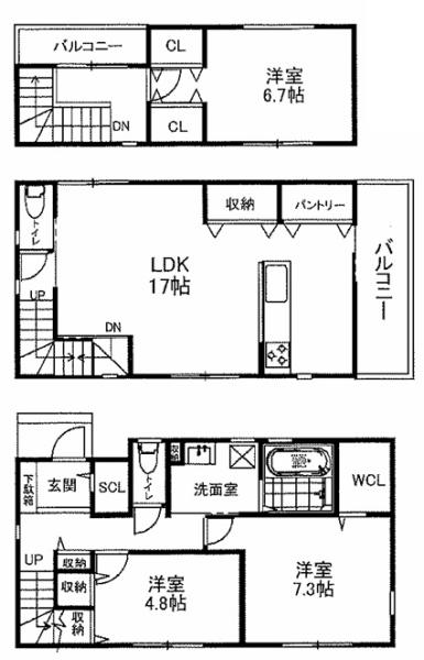 西宮市上大市４丁目の新築一戸建