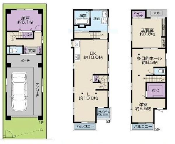 西宮市小松南町1丁目の中古一戸建て(間取り)