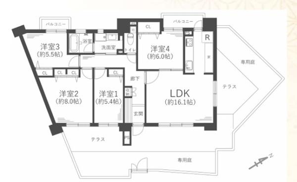 西宮マリナパークシティ海のまち7番館(間取り)