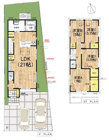 野洲市小篠原1期　2号地　新築住宅