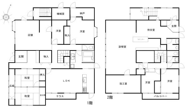 近江八幡市中村町　中古住宅（診療所）