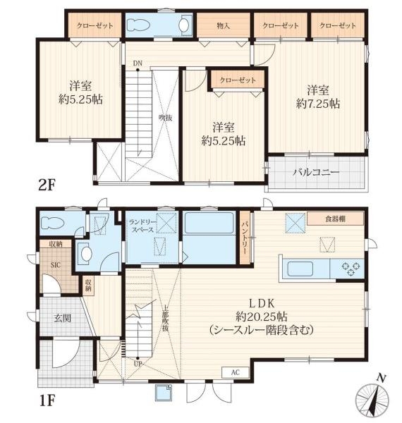 千葉市中央区矢作町 新築分譲住宅 QUAD 4号棟(間取り)