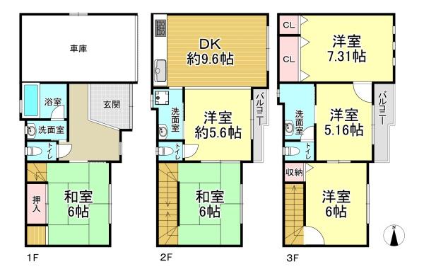 大阪市住之江区浜口東３丁目　中古戸建
