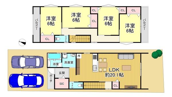 大阪市阿倍野区丸山通２丁目　１号地　売土地