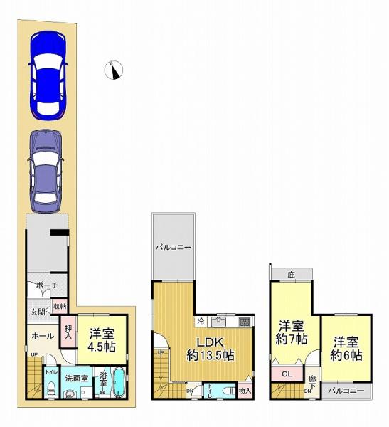 大阪市東住吉区田辺５丁目　中古戸建