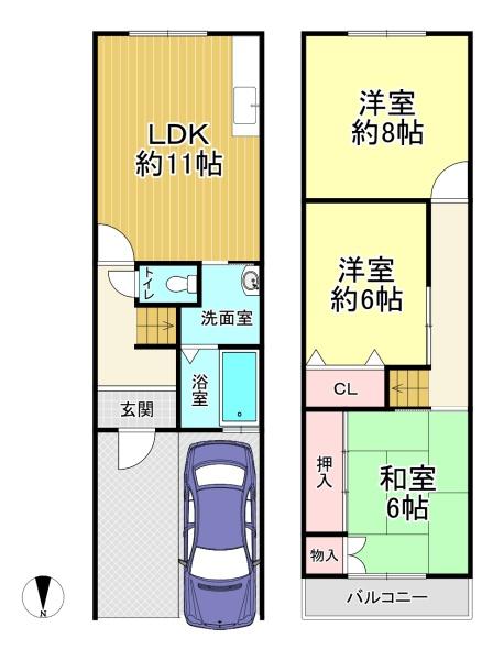 大阪市西成区橘２丁目の中古テラスハウス