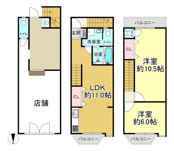 大阪市東住吉区矢田２丁目　店舗付き住居