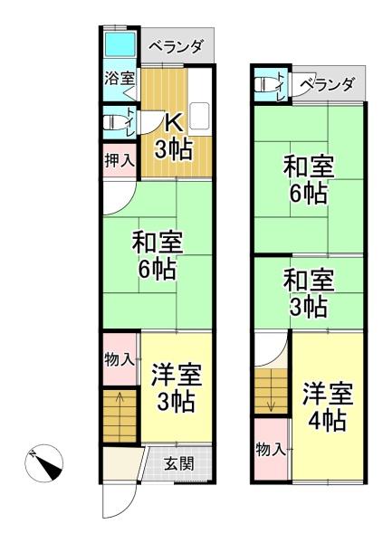 大阪市港区市岡４丁目　中古テラス
