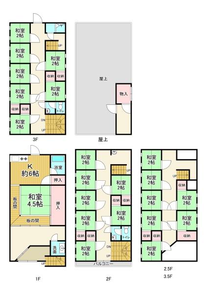 大阪市西成区萩之茶屋2丁目　簡易旅館