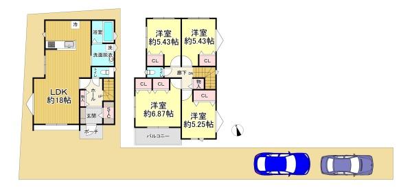 堺市西区家原寺町１丁　Ａ号地　新築戸建