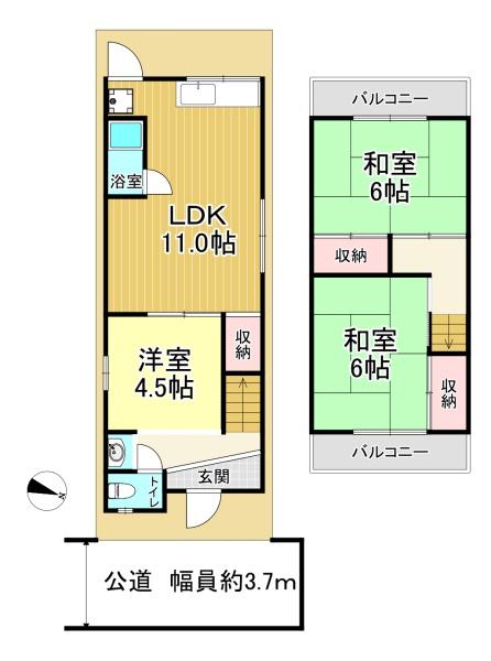 堺市西区上野芝向ヶ丘町４丁の中古一戸建て