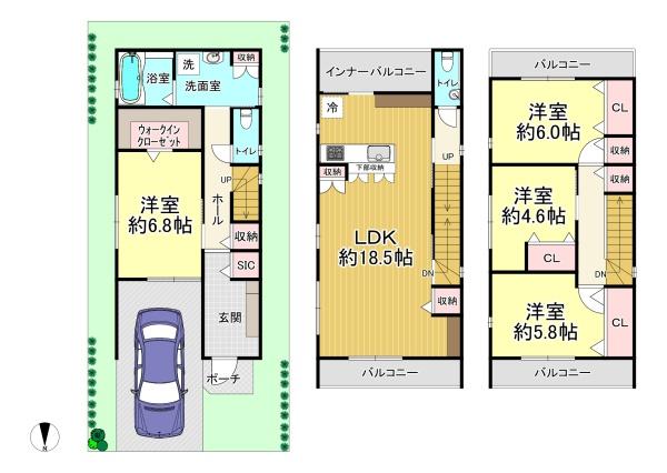 大阪市西成区玉出中１丁目　新築戸建