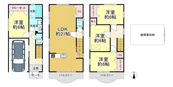 大阪市住之江区西加賀屋３丁目の中古一戸建て