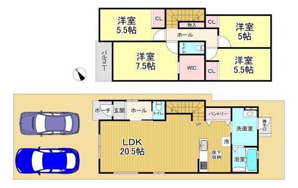 堺市堺区四条通1期1号 新築戸建