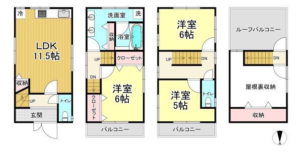 大阪市東住吉区田辺１丁目　中古戸建