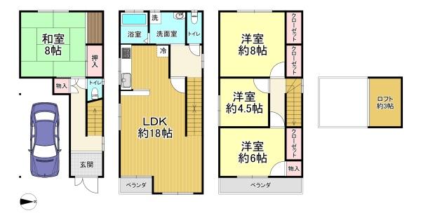 大阪市東住吉区駒川４丁目　中古戸建