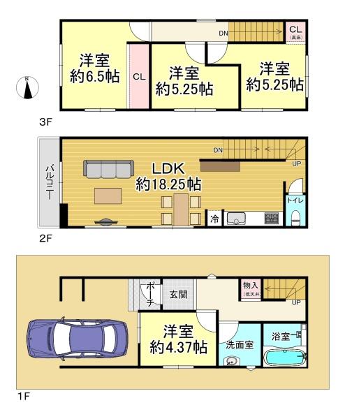堺市堺区石津町３丁１期１号棟　新築戸建