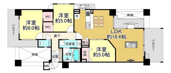 ヴィルヌーブ阿倍野阪南町　7階
