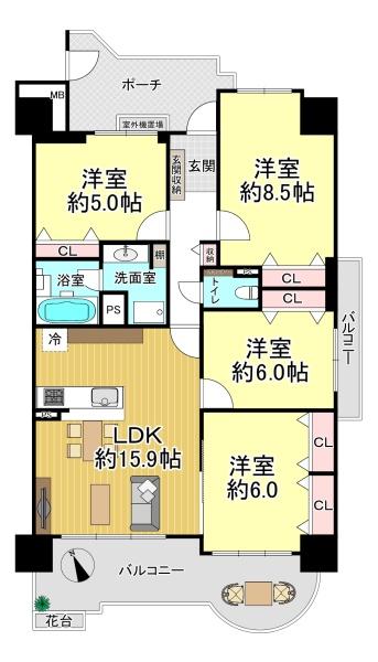 グリーンスクェア新北島一号棟