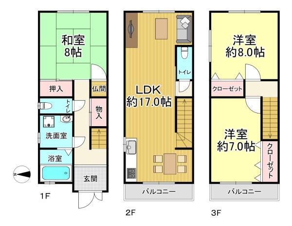 大阪市住之江区粉浜３丁目　中古戸建