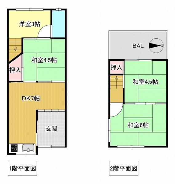 大阪市住之江区粉浜西２丁目の中古テラスハウス